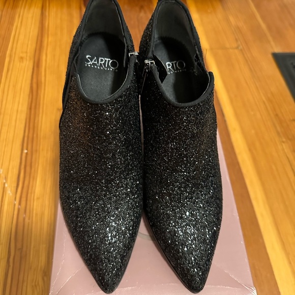 Franco Sarto Shoes - Black glitter Franco sarto booties